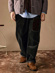 ヴィンテージ コーデュロイパッチ ストレートパンツ