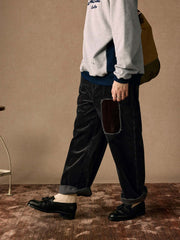 ヴィンテージ コーデュロイパッチ ストレートパンツ