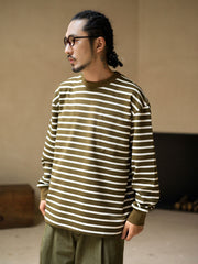 ヴィンテージストライプ ダブルフェイス 長袖Tシャツ