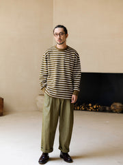 ヴィンテージストライプ ダブルフェイス 長袖Tシャツ
