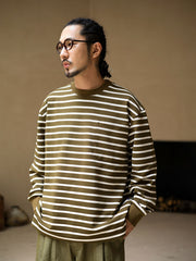 ヴィンテージストライプ ダブルフェイス 長袖Tシャツ