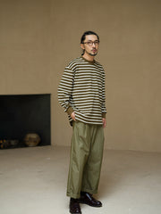 ヴィンテージストライプ ダブルフェイス 長袖Tシャツ