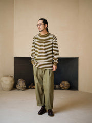 ヴィンテージストライプ ダブルフェイス 長袖Tシャツ