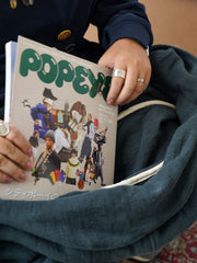 テクスチャー感 ビッグ キャパシティ ショルダーバッグの内部ディテール