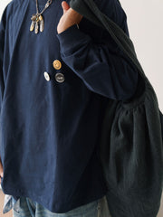 テクスチャー感 ビッグ キャパシティ ショルダーバッグ