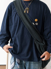 テクスチャー感 ビッグ キャパシティ ショルダーバッグ