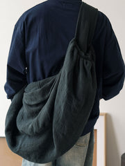 テクスチャー感 ビッグ キャパシティ ショルダーバッグ