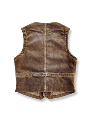 ヴィンテージ コーデュロイ 抜染 ワークベストの画像