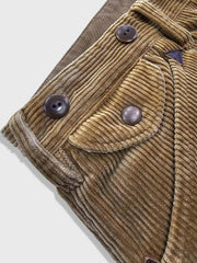 コーデュロイパンツのディテール特写