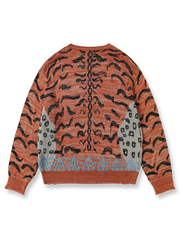ヴィンテージ タイガーストライプ クルーネック ニットの画像
