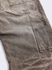 抜染 カーペンターパンツのディテール特写