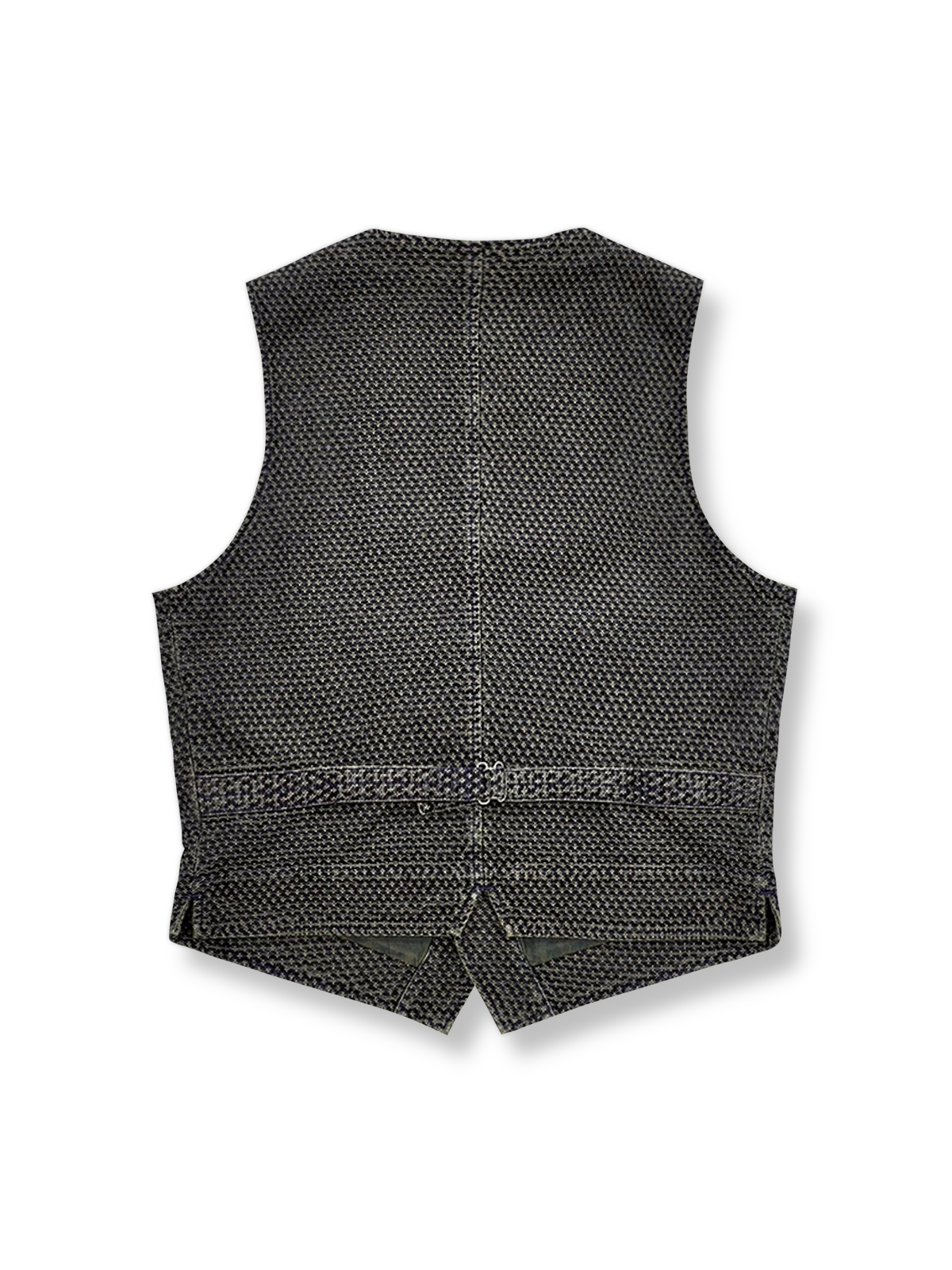 細かいチェック柄ヴィンテージベストの画像