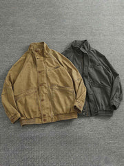 ビッグポケットスタンドカラーワークジャケットの全体像