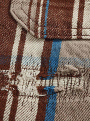 ダメージジーンズ チェックシャツ