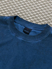 製品画像: ヴィンテージ聖母マリアプリント 長袖Tシャツの背面
詳細画像: Tシャツ背面に施されたヴィンテージ調聖母マリアプリントのディテール