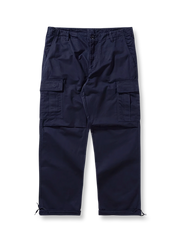 製品画像: タイガーストライプ迷彩M65カーゴパンツの平置き画像
詳細画像: カーゴパンツの多機能ポケットとタイガーストライプ迷彩のディテール画像