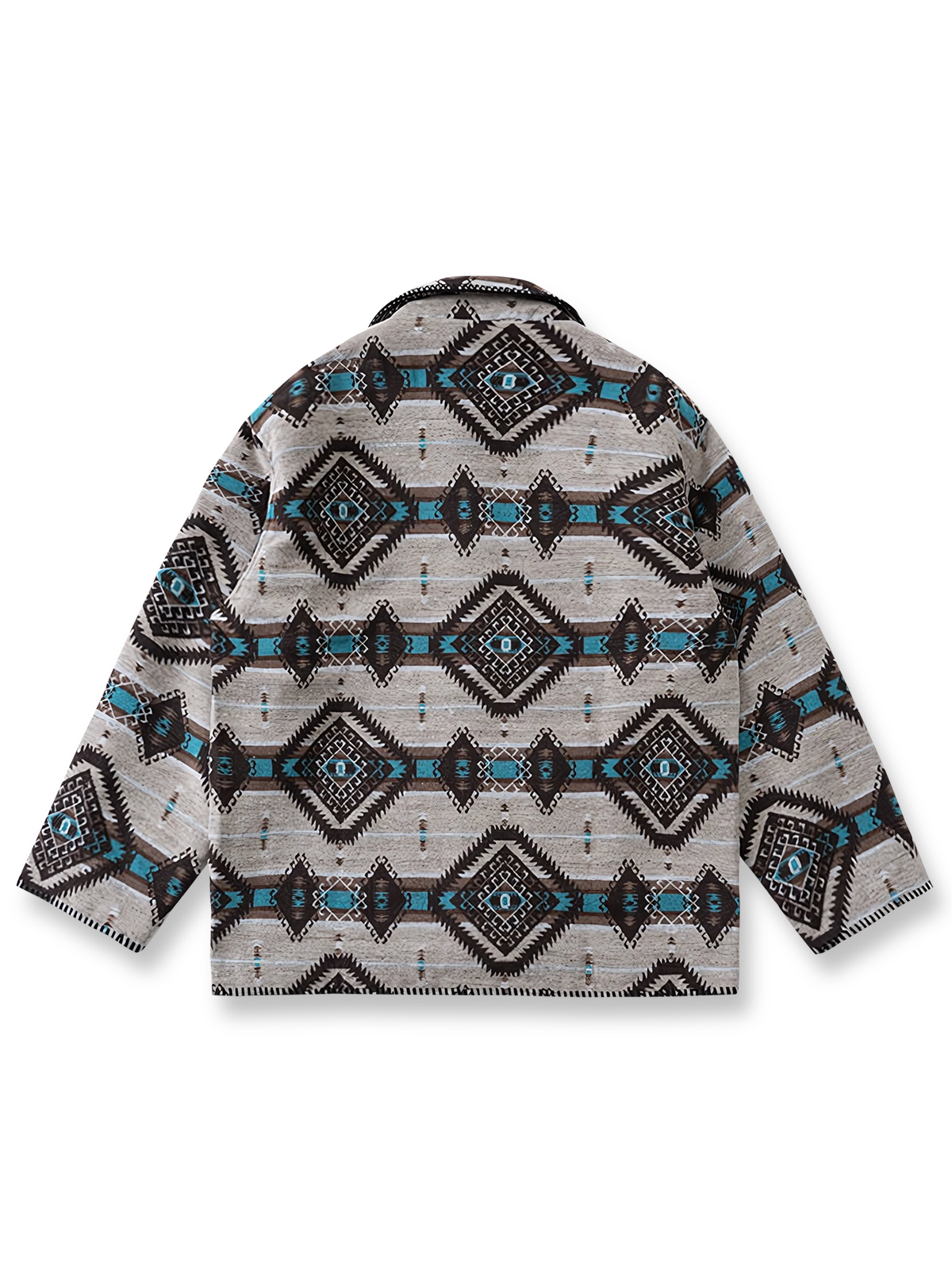 製品画像: エスニック柄のヴィンテージホーナーウールジャケットの平置き画像
詳細画像: ジャケットのエスニック柄ディテール画像