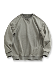 ヘビーウェイトクルーネックパイルスウェット平置き画像