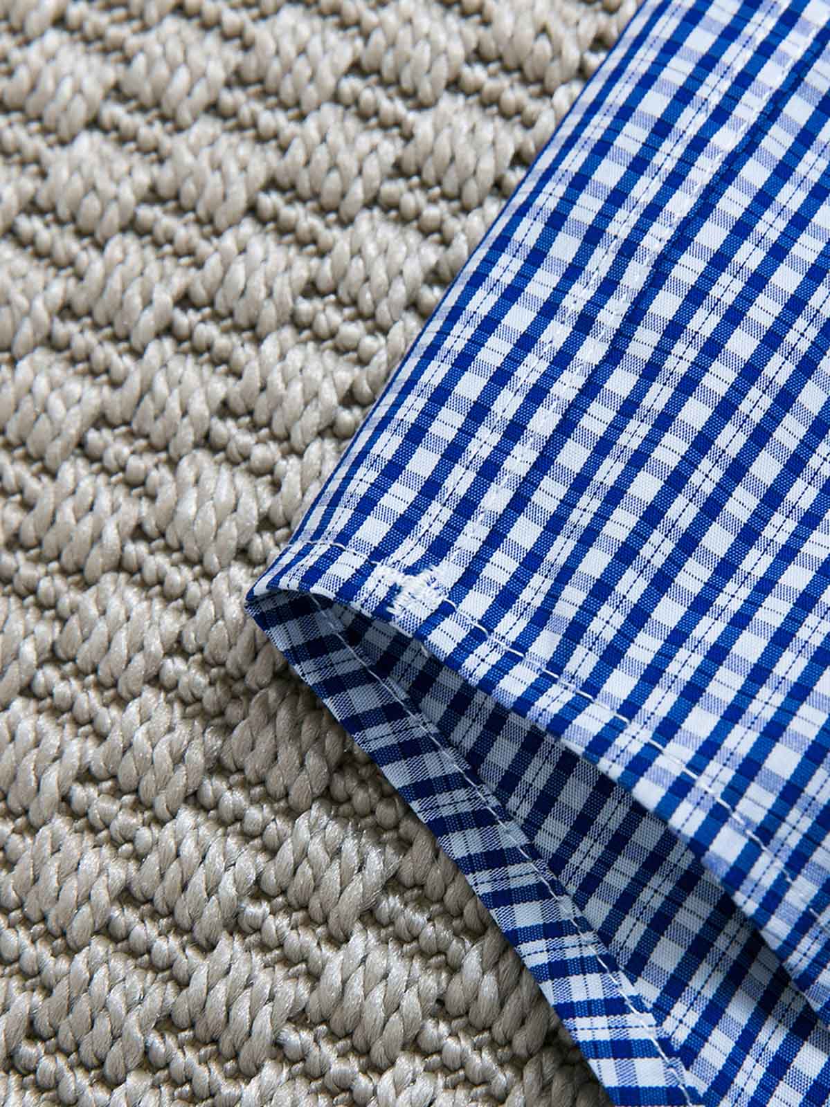 格子柄と丁寧な仕上げのディテール画像