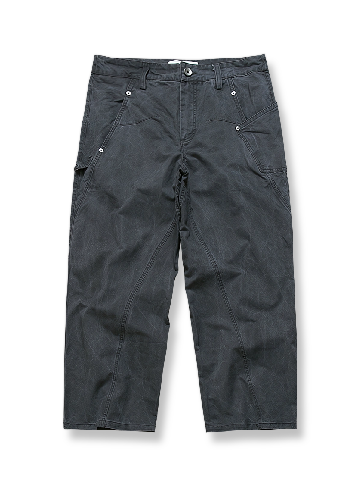 アメリカンヴィンテージワイドストレートワークパンツ平置き画像