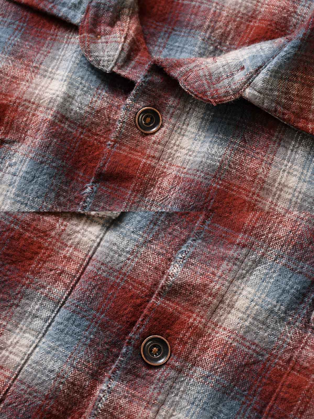 ハンドクラフト磨破とミステリアスなチェック柄のディテール画像