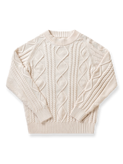 製品画像: ヘビーウェイトツイストケーブルセーラーセミハイネックセーターの平置き画像 - アメカジ風デザインと立体的なケーブル編み
詳細画像: セーターのケーブル編みとウォッシュ加工のディテール - ヴィンテージ感を演出