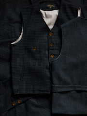 ブラッシュド千鳥格子ワークベスト