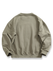 ヘビーウェイトパッチワークニットスウェットの画像 - パッチワークデザインが際立つアイテム