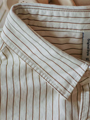 細ストライプ 長袖シャツ