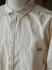 細ストライプ 長袖シャツ
