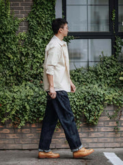 細ストライプ 長袖シャツ