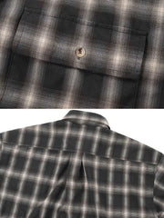 ベーシック オーバーサイズ チェック 長袖シャツ