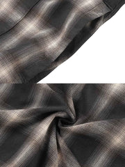 ベーシック オーバーサイズ チェック 長袖シャツ