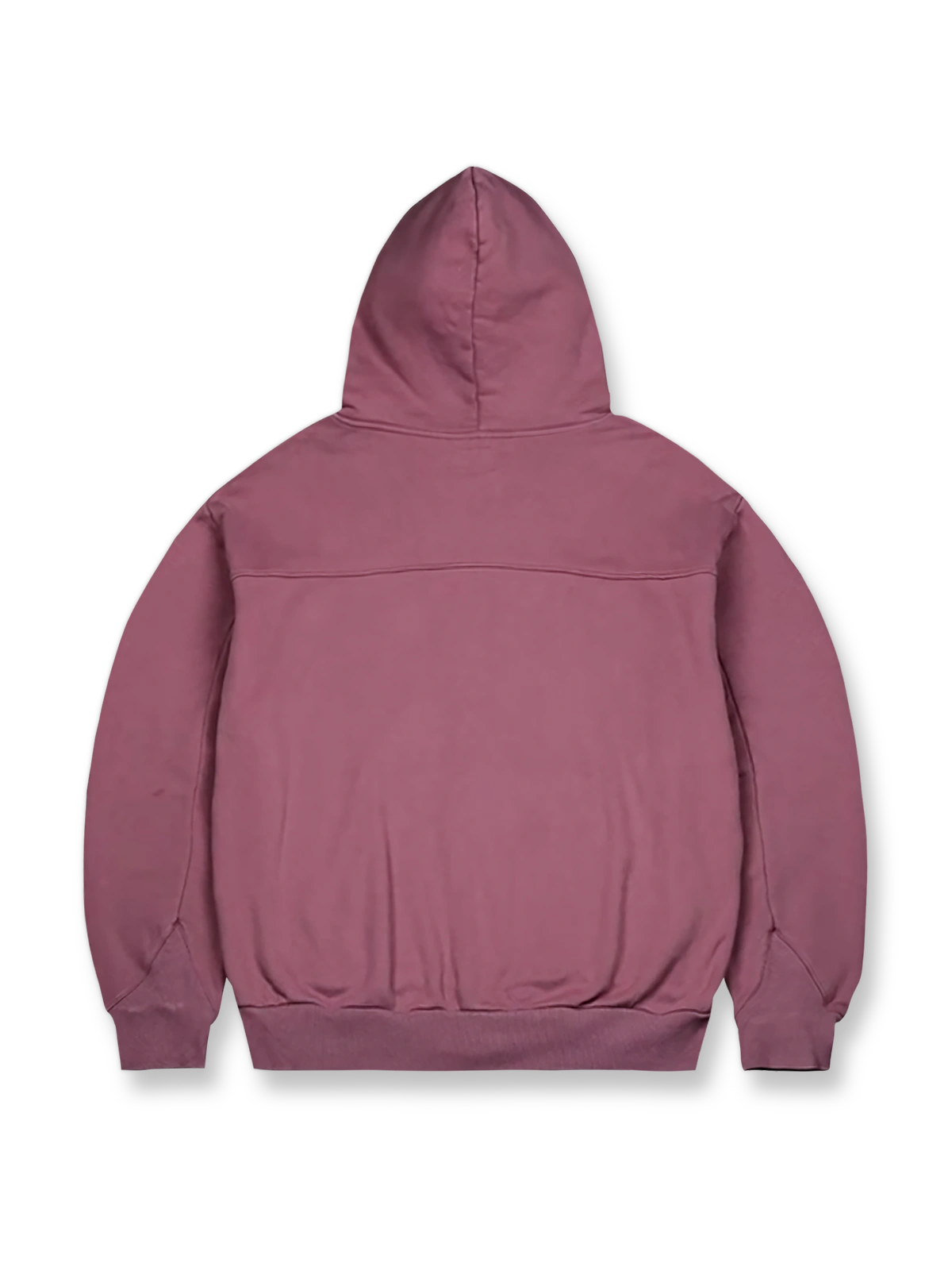 詳細画像: YKK製ダブルジッパーとアイボリーの編み込みコットン紐のディテール、ヴィンテージ感を高めるアクセント特写
モデル画像: モデル着用のマゼンタピンクのショート丈ボクシーシルエットフルジップパーカー、カジュアルで個性的なスタイルを表現