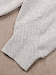 製品画像: ヴィンテージライクなデザインが特徴の360g裏起毛コットン素材フルジップパーカー、ネイビー、グレー、マゼンタピンクの3色展開
詳細画像: YKK製ダブルジッパーとアイボリーの編み込みコットン紐のディテール、ヴィンテージ感を高めるアクセント特写