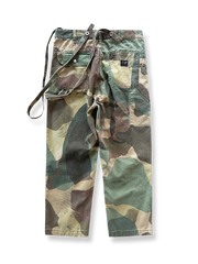 ネイビーカモサスペンダー付きヴィンテージワークパンツ 正面画像