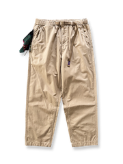 ヴィンテージプリントポケット付きワイドテーパードカジュアルパンツ 全体画像