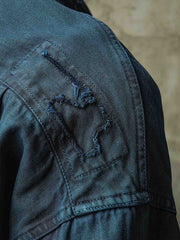 ハンドメイドのダメージ加工とパッチ ディテール画像