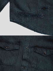 ハンドメイドのダメージ加工とパッチ ディテール画像