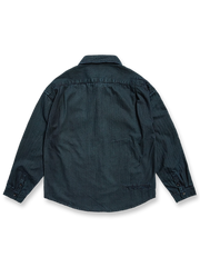 植物染めヘリンボーン長袖シャツ 全体画像