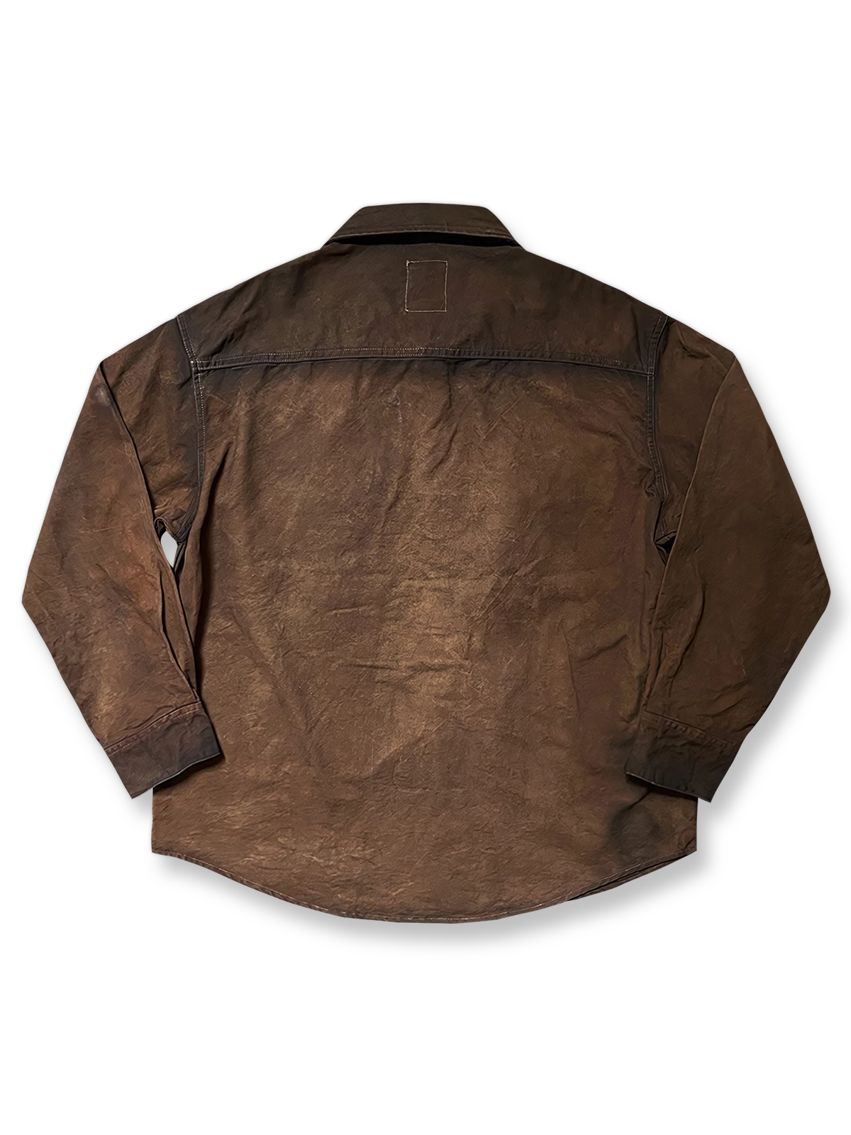 薯莨染めヴィンテージ長袖シャツ 全体画像