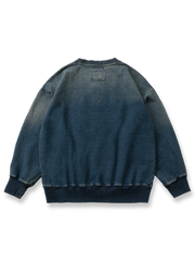 浮世絵「波」手縫い刺し子スウェット 全体画像