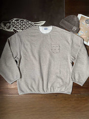 麻葉刺し子刺繍ポケット付きスウェット 全体画像