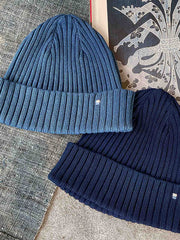 藍染めニットキャップ 全体画像