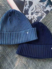 藍染めニットキャップ 全体画像