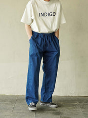 手作り古法植物染め ワイドワークパンツ