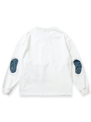 ペイズリー柄パッチワーク多ポケットスウェット画像