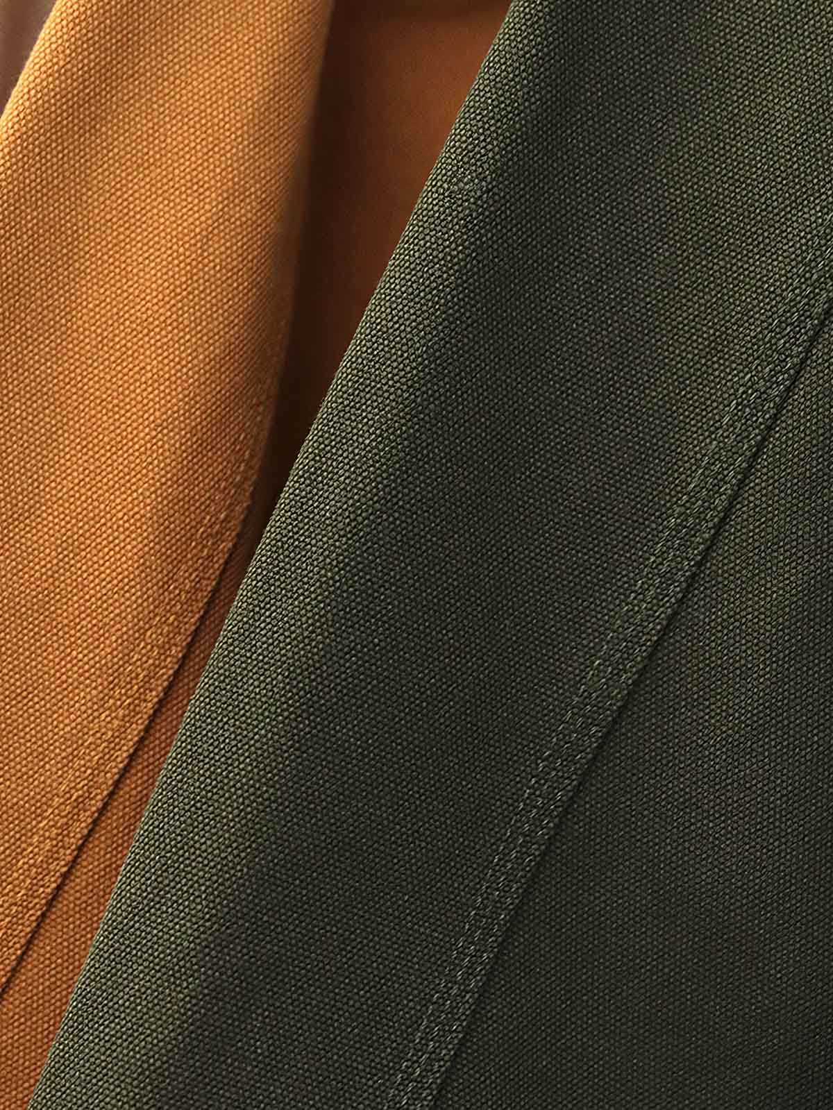 製品画像: "コーデュロイ襟付きハンティングデトロイトキャンバスジャケットの正面ビュー、クラシックなワークスタイル"
詳細画像: "コーデュロイ襟とTalonジッパーのディテール特写、ヴィンテージ感のあるデザイン"