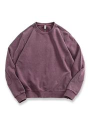 製品画像: ヴィンテージスノーウォッシュクルーネックスウェットのフロントビュー。4色展開で豊富なカラーバリエーションが魅力のデイリースウェット
詳細画像: リブ袖口とスノーウォッシュ加工のディテール。ヴィンテージ感を引き出すトレンドデザイン