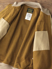 製品画像: 裏起毛 防寒 ウォッシュツイル コンバットジャケット 正面
詳細画像: TALON真鍮ジッパーとリブスタンドカラー ディテール